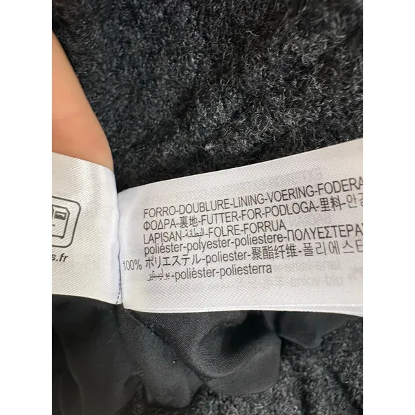 Zara Oversized Wool Blend Bomber Jacket Size Small Dark Gray 8372/313 Chic - Image 6