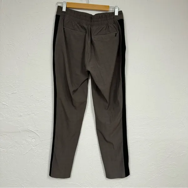 Athleta Brown Micro Plaid Brooklyn Ankle Pants Womens 4 Slim Trouser Classic - Image 8