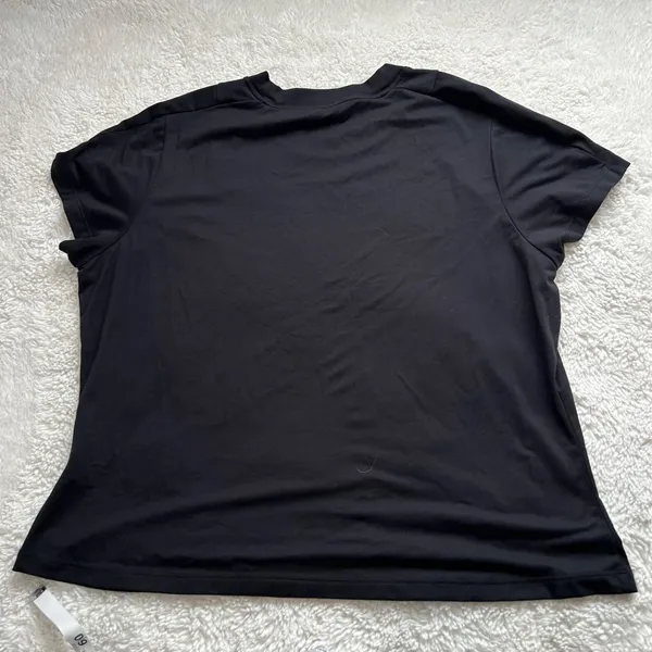 Nike Womens Dri-Fit Short Sleeve XXL Black Running Athleisure Luxe Preppy Sports - Image 3