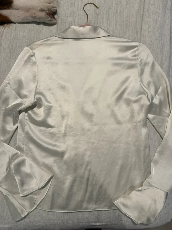 Express Silk Long Sleeve Top / Blouse - XS - Image 4