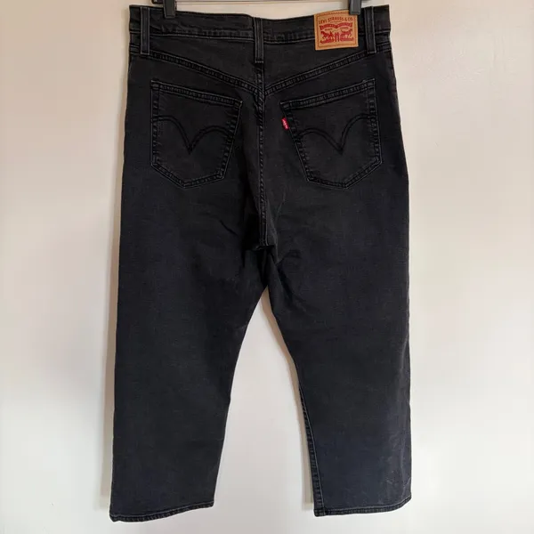 Levis 501 Original Cropped Jeans Faded Black High Rise Button Fly 72693-0134 W32 - Image 11