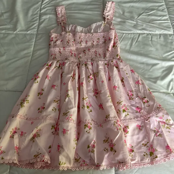 Pink floral mini dress kutumai - Image 4