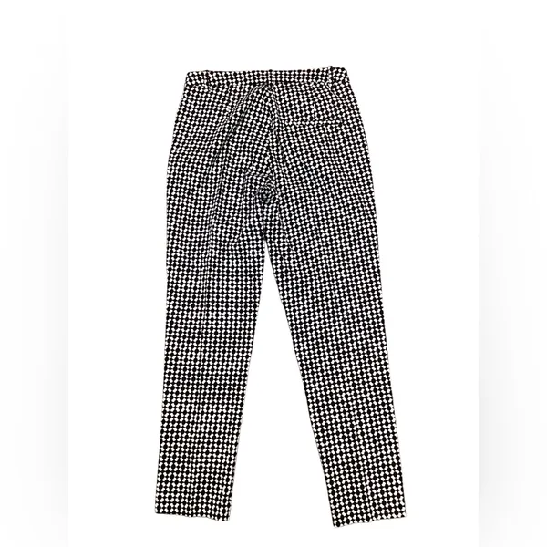 H&M Ankle straight pants Black and white geometric print. Size 8 - Image 4