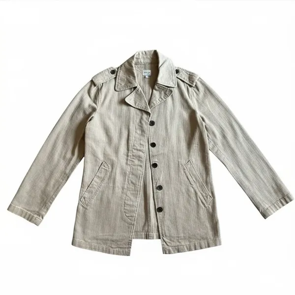 Calvin Klein Beige Collared Long Sleeve Jocket, M - Image 6