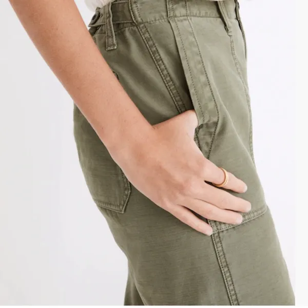 Madewell Olive Green Cargo Pants - Image 2