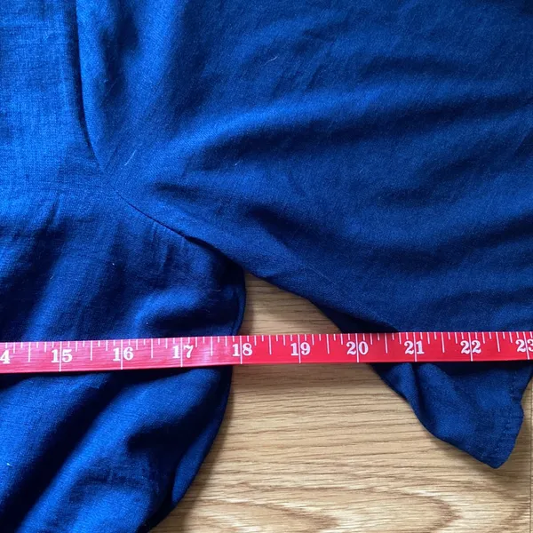 Trixxi V-Neck Short Jumper with Elastic Waist. Size L. Navy Blue, short sleeve - Image 2