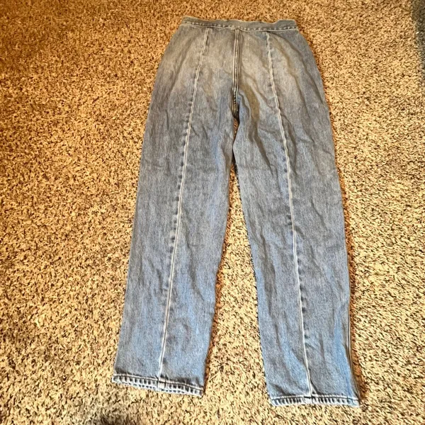 Madewell‎ High Rise Balloon Jeans Light Wash Seamed Front 26 Light Blue Cotton - Image 7