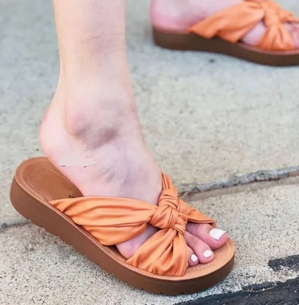 Soda Vegan Leather Strappy Knot Sandal - Image 2