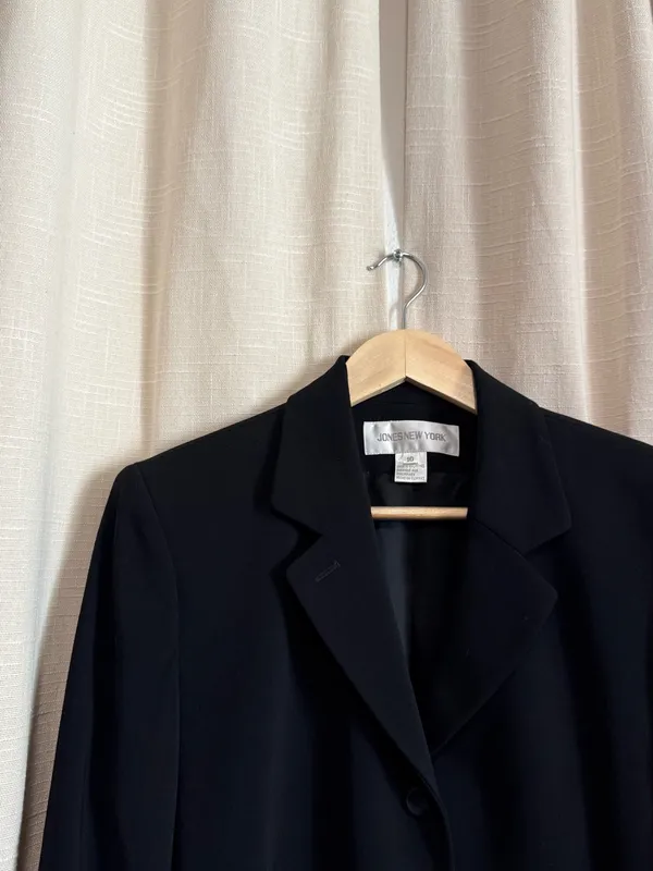 Jones New York wool blend Women's Black Blazer Coat - Image 2
