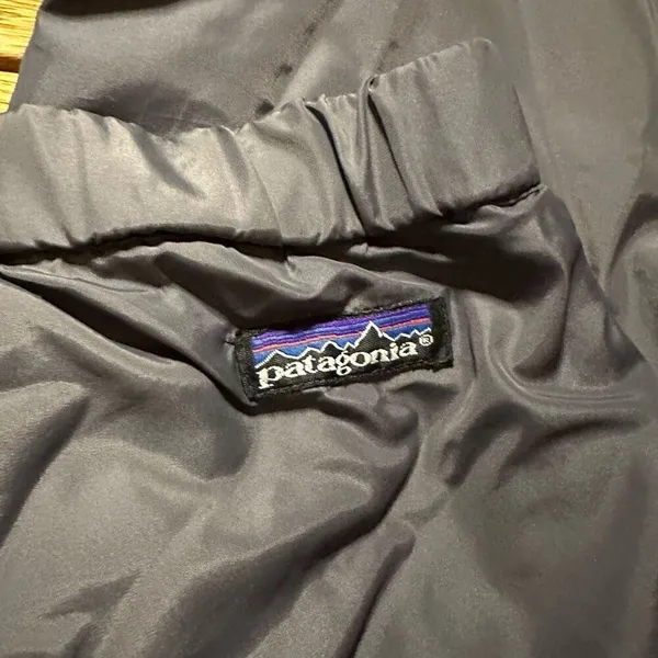 Patagonia gray windbreaker fleece lined zipper pants snow large - Image 8