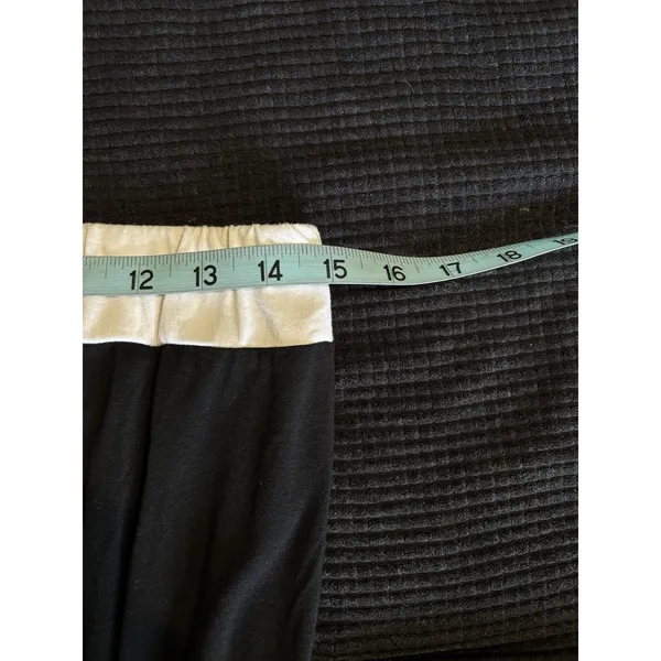 J.‎ Crew Black Dress Strapless Size Medium White Trim Tie Waist Flowy Soft - Image 5