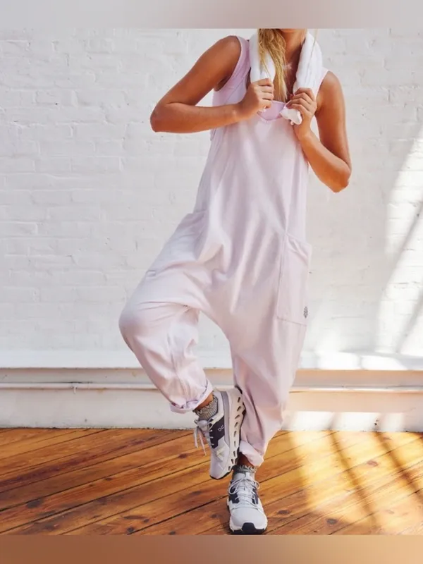 NWT Free People FP Movement Hot Shot Onesie - ROSE QUARTZ - Large - Image 3