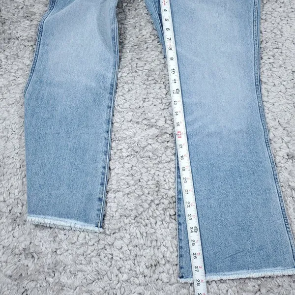 Wrangler Wrock 672 High Rise Kick Flare Jeans Light Wash Blue Cowgirl Size 30x28 - Image 9