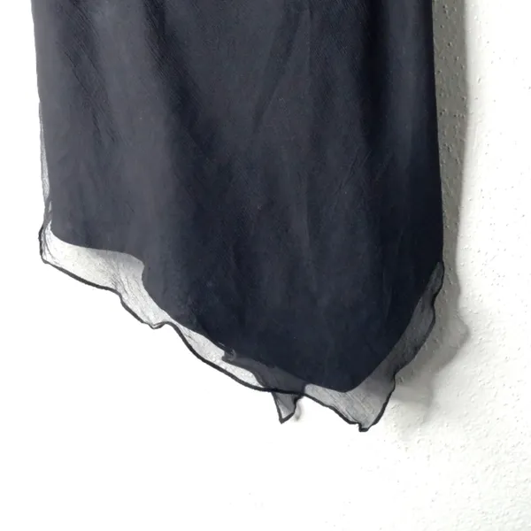 Laundry by Shelli Segal L Silk Satin Nautical Sleeveless Scarf Top - Image 7