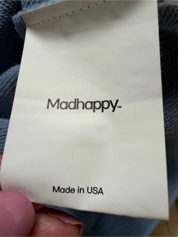 Madhappy Pastel Arch Logo Frost Blue Hoodie Size Medium Unisex Oversized - Image 12