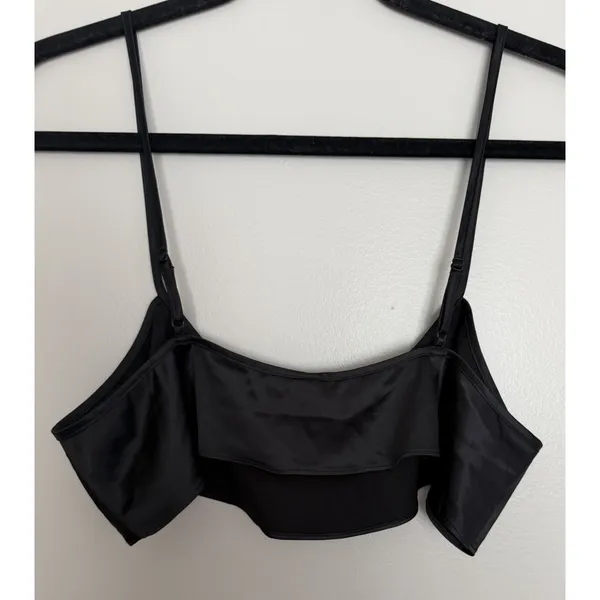 SKIMS Woven Shine Collection Satin Camisole Onyx Women's Size Medium - Image 2