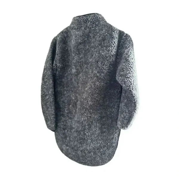 Taylor Dry Goods Sherpa Fleece Pullover Gray Small - Image 2