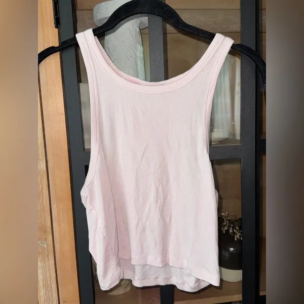 Aritzia Sunday Best ReRib tank top ribbed scoop crop sinch seamless lilac bloom - Image 2