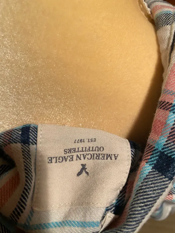 American Eagle Blue And Pink Flannel - Image 4
