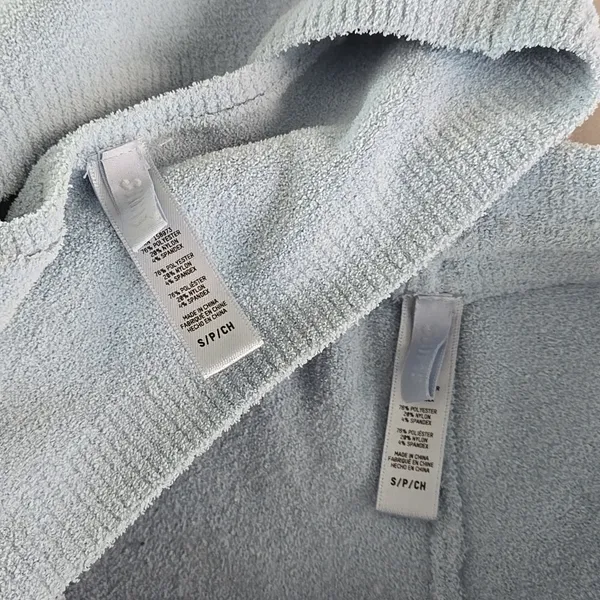 Skims Light Blue Cozy Knit Tank and Shorts Set Size S - Image 6