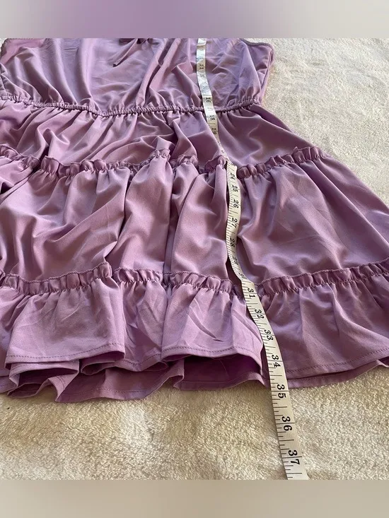 Lilac Sleeveless Ruffle Dress size XL - Image 8