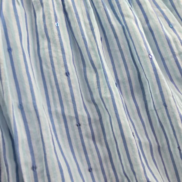 Victorias Secret‎ Angels Blue White Striped Smocked Sequin Sundress Small - Image 4