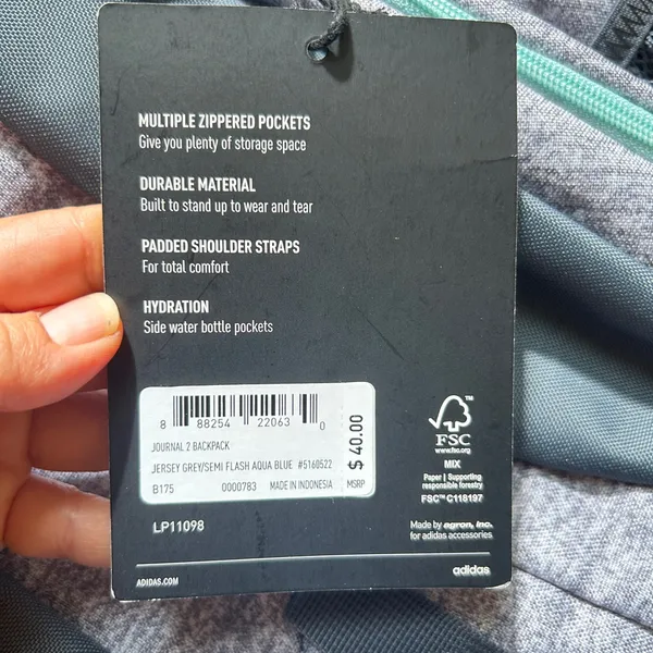 NWT Adidas 18.5 ” Backpack - Image 5
