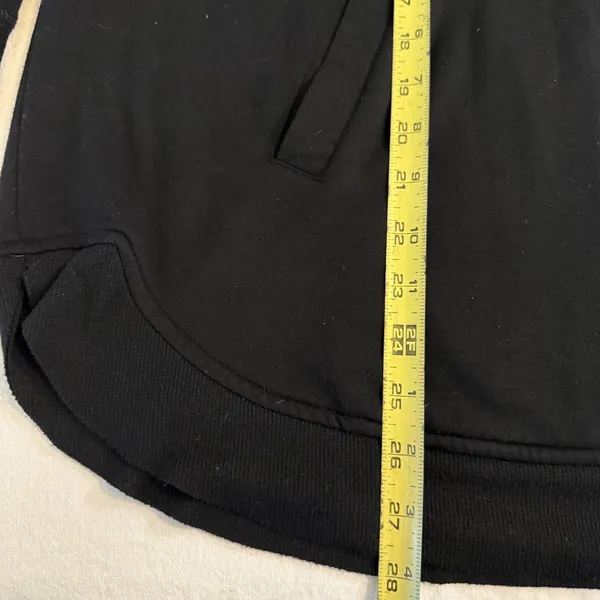 Maurices Womens XL Black Quilted Chest Pullover Hoodie Sweatshirt Curved‎ Hem - Image 3