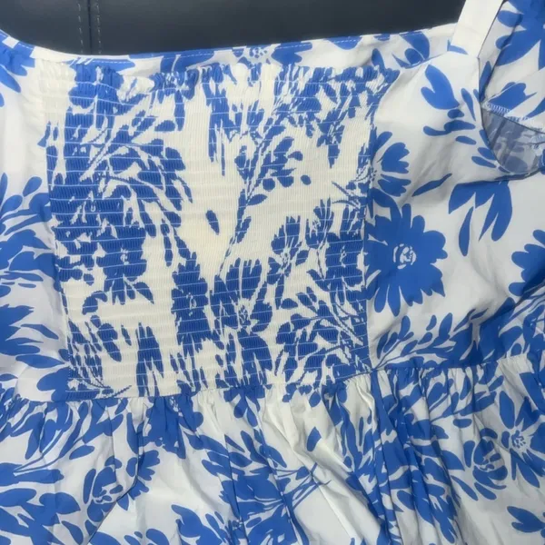 Beautiful Summer Blue White Floral Women's Corset Mini Dress - A New Day 3X - Image 11