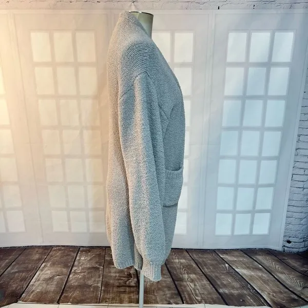 Maxxiii Collection Gray Long Knit Oversized Cardigan Sweater Size XL - Image 4