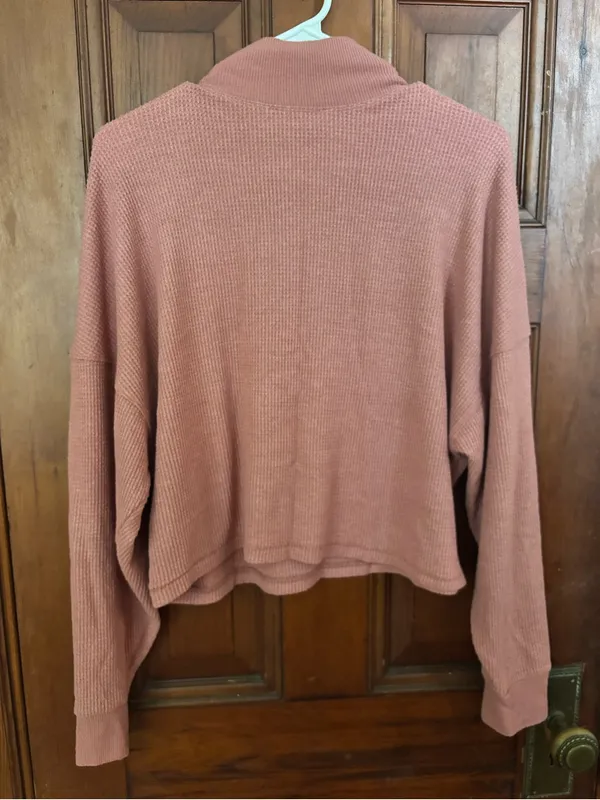 Abercrombie & Fitch Women's Rose Waffle Funnel Neck Sweater - Image 3