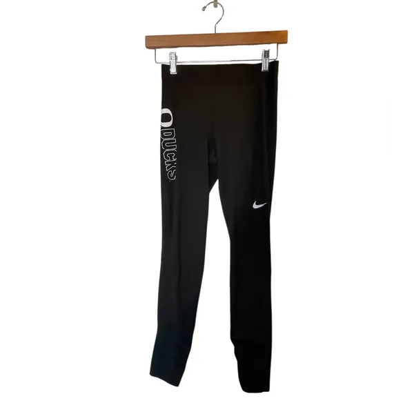 NIKE DriFit University of Oregon Ducks Black Yoga Pants Athletic Leggings Small - Image 15