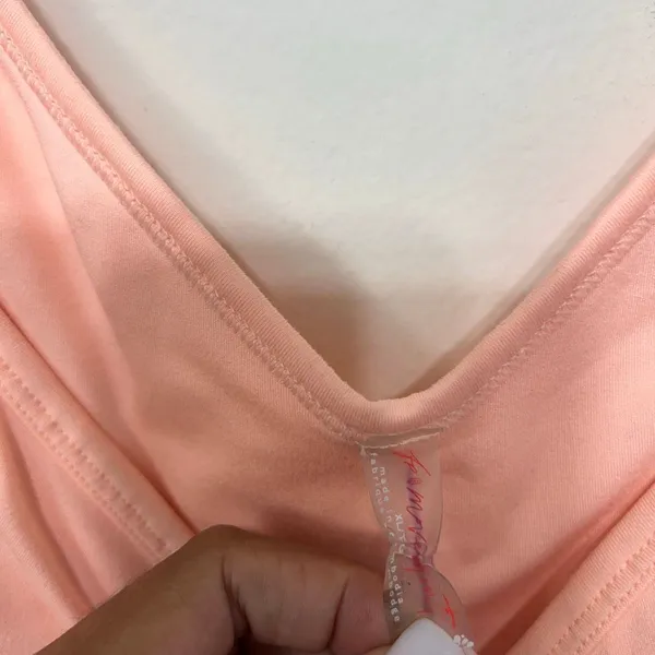 Free People Movement Orange V Neck Breathe Deeper Top XL Women - Image 3