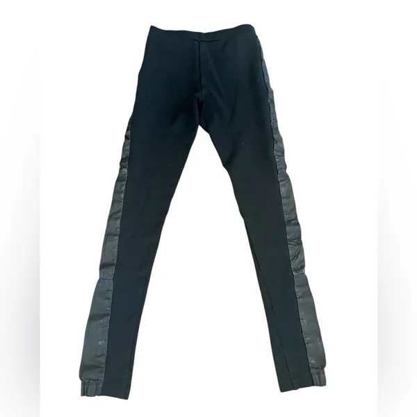 Alice + Olivia leather Ponte black leggings 0 New without tags - Image 4