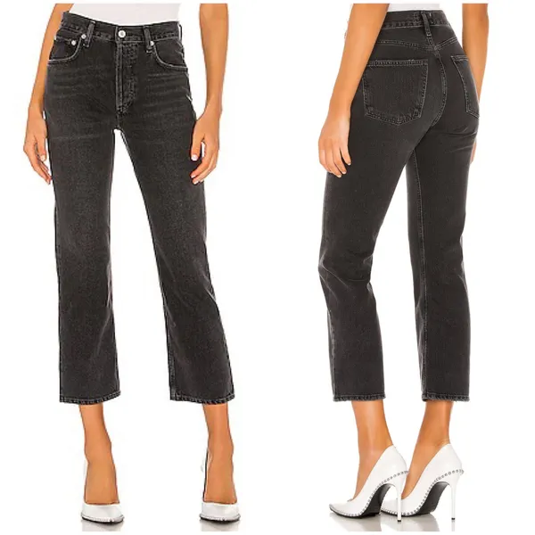 AGOLDE Ripley Straight Jeans Black - Image 2