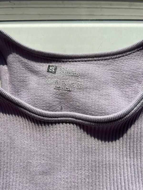 SheIn Purple Ribbed Tank - Image 3
