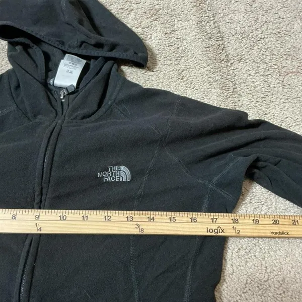 The North Face‎ Womens Fleece Hoodie Black Full Zip Long Sleeve Casual Size M - Image 4