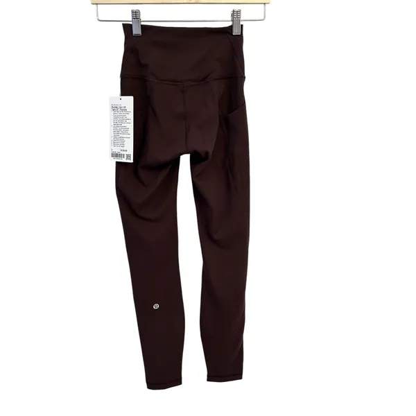 NWT Lululemon Wunder Train High-Rise Tight with Pockets 25" size 2 Espresso - Image 7