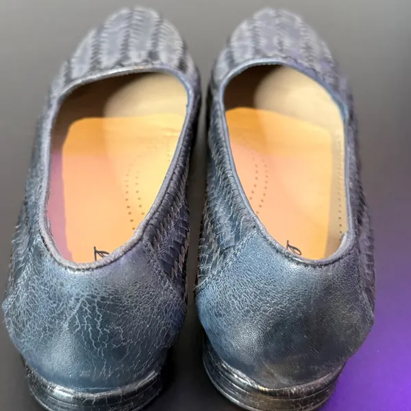 Trotters Liz Woven Leather Herringbone Slip On Loafers Womens 8 Narrow Casual - Image 10