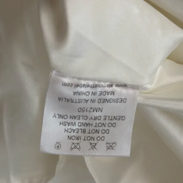 Alamour the Label‎ White Boucle Orelia Midi A-Line Skirt Size XL Bridal Wedding - Image 7