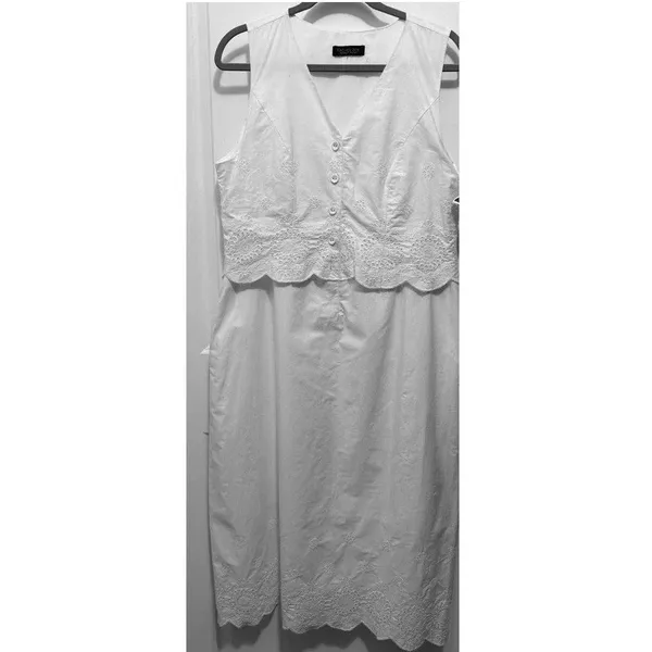 Rachel‎ Zoe White Crochet Lace Midi Dress Sleeveless NWT Small Boho Cottagecore - Image 12