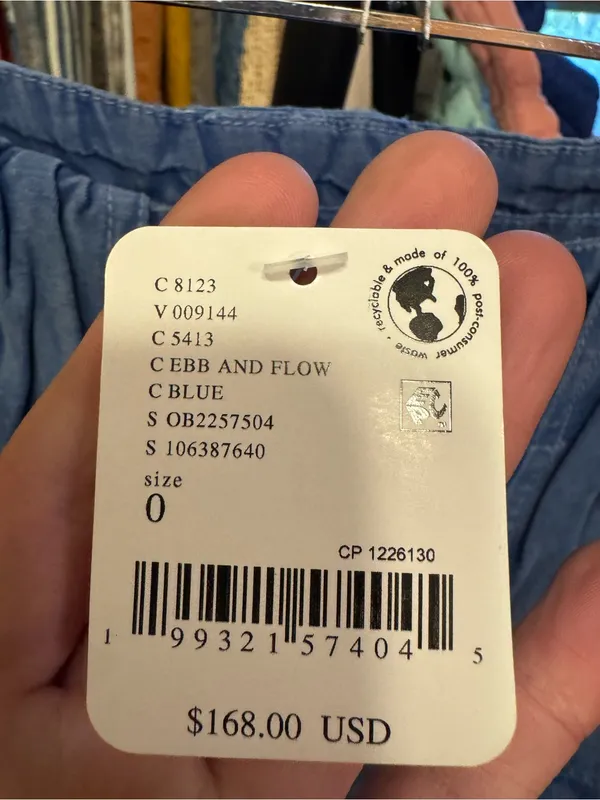 NWT Free People We The Free Brentwood Slouchy Cargo Pants- ebb and flow blue - 0 - Image 10