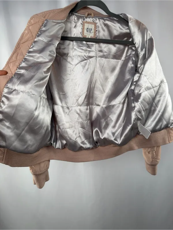 GAP Full Zip Bomber Jacket in Dusty Rose Size XS‎ - Image 6
