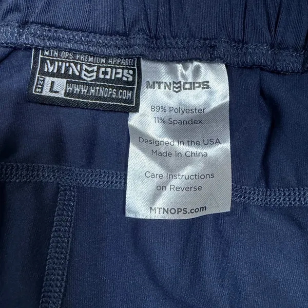 MTN OPS Womens Navy Blue Active Jogger Pants Elastic Waist Hiking Gym Size Large - Image 8