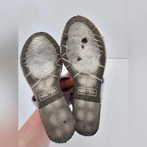 Nautica Lilac Lavender Cork Wedge Sandals - Size 8 - Sporty Logo Straps - Summer - Image 10