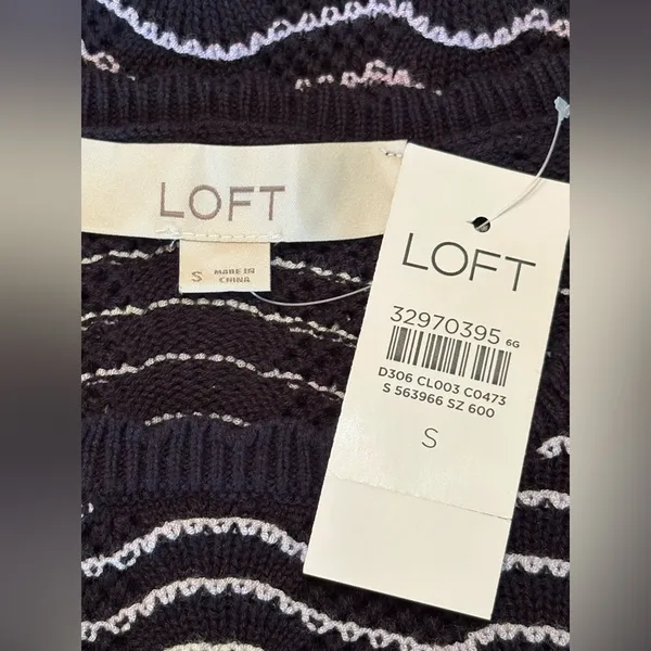 Loft puff 3/4 sleeve sweater women’s size small NWT - Image 7