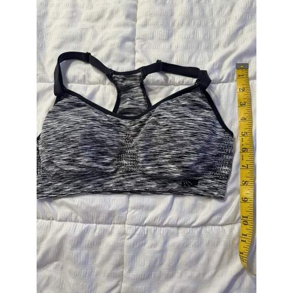 Racerback Sports Bra Gray Black Women's Small Padded Athletic Athlete - Image 5