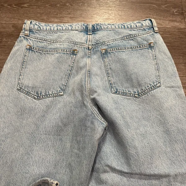 Abercrombie & Fitch Light Blue Wide Leg Jeans - Image 8