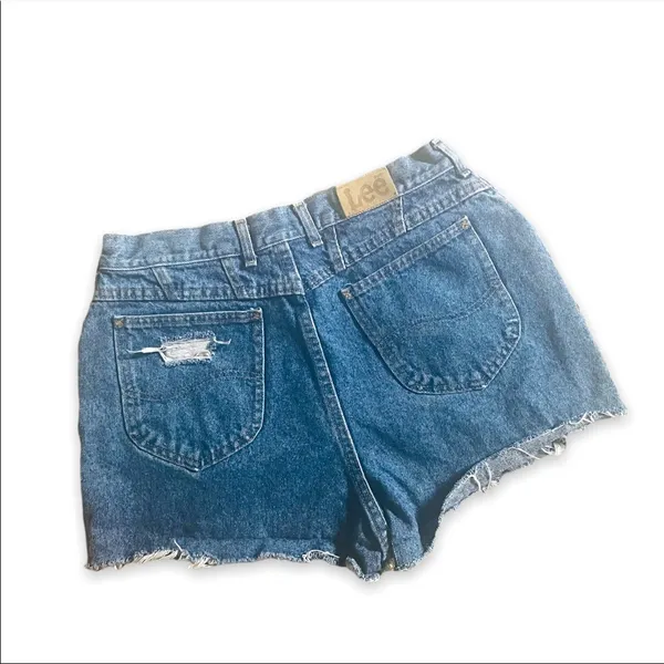 Lee | vintage hand distressed jean shorts - Image 5