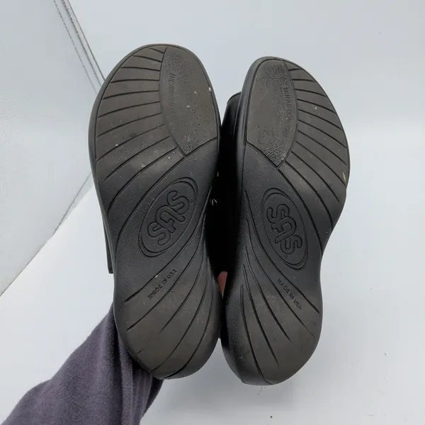 SAS Mystic Slingback Sandals Womens 7.5 W Black Leather Adjustable Comfort‎ USA - Image 7